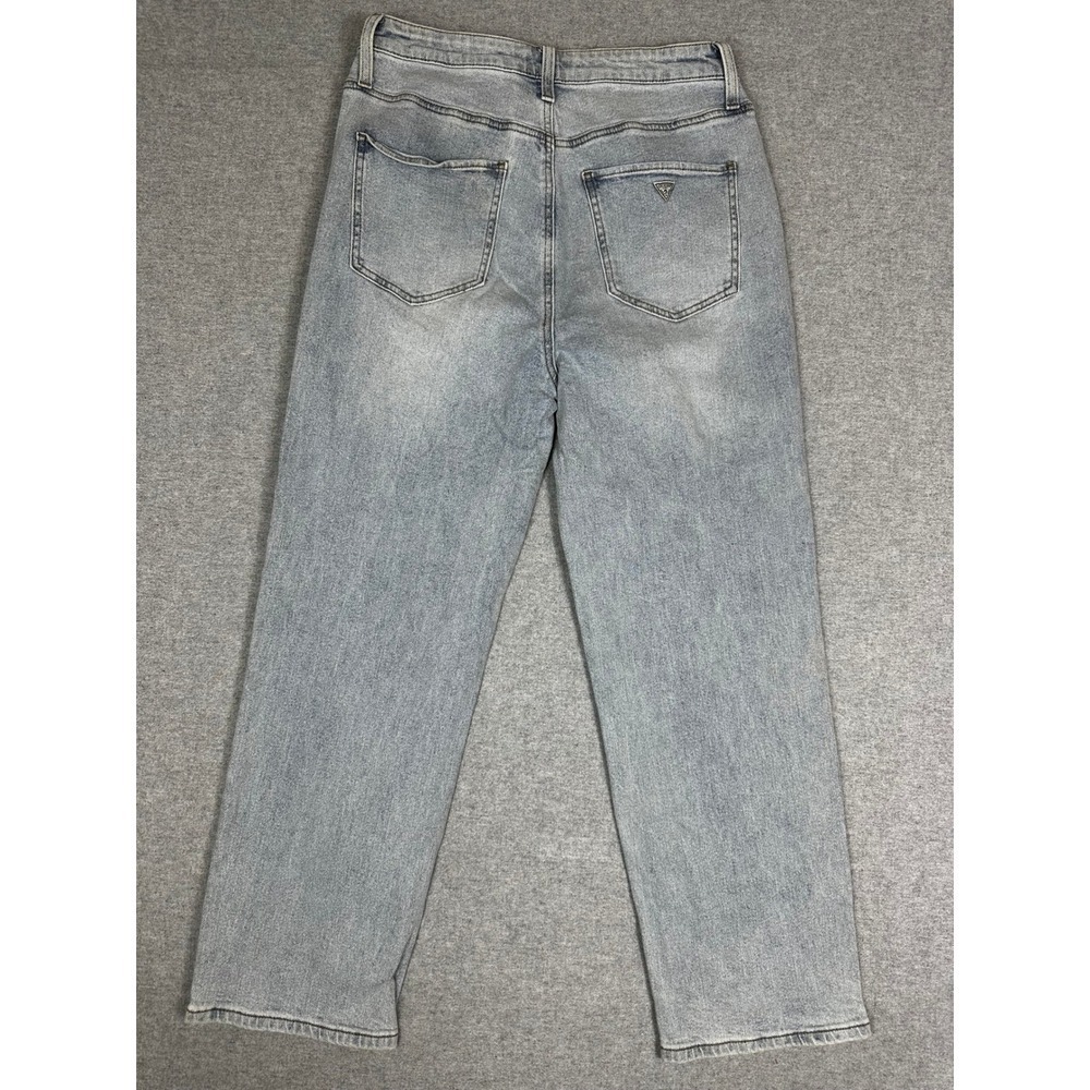 Guess Jeans 30x28 Ultra High Rise Straight Leg Light Wash Y2K Mom